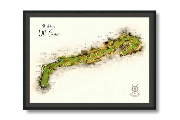 The Modern Golf Art Revolution – Joe McDonnell St Andrews Old Course WaterMap collaboration between Joe McDonnell and Jasper Miners of Evalu18.